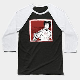 Red Bruce Lee Baseball T-Shirt